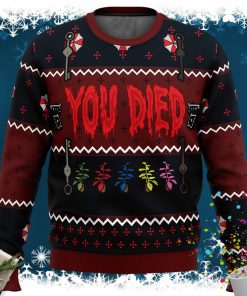 Resident Evil You Died Ugly Christmas Sweater