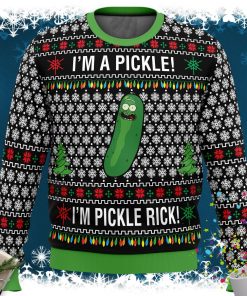 Rick and Morty Pickle Rick Ugly Christmas Sweater