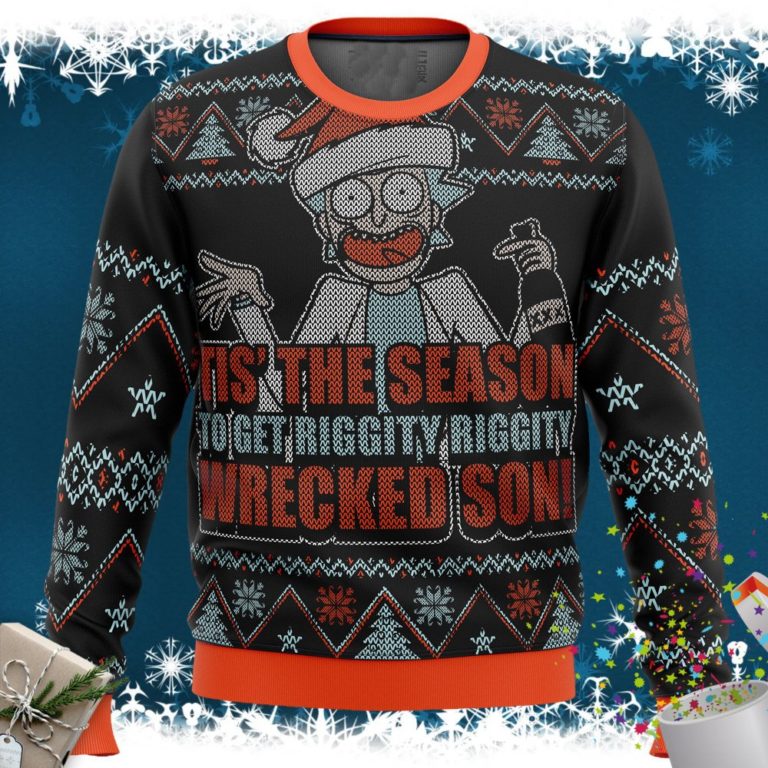 Rick and Morty Tis The Season Ugly Christmas Sweater