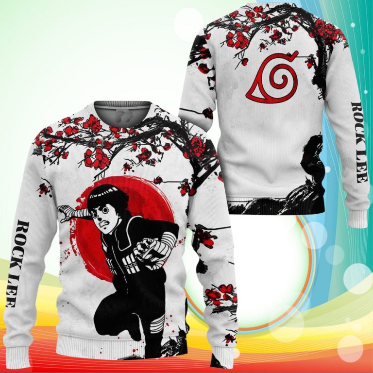 Rock Lee Sweatshirt Japan Style Naruto Anime 3D Printed Sweaters
