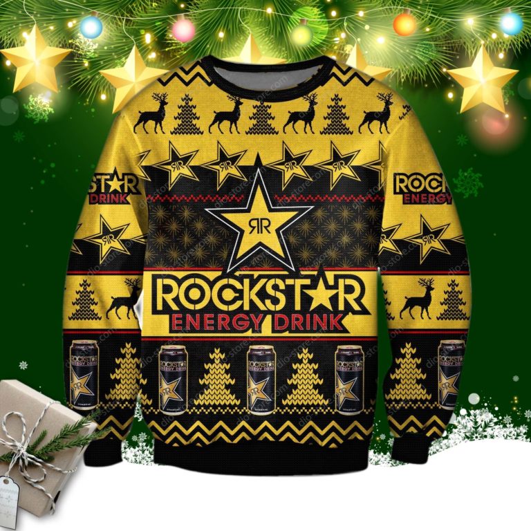 Rockstar Energy Drink Ugly Christmas Sweater