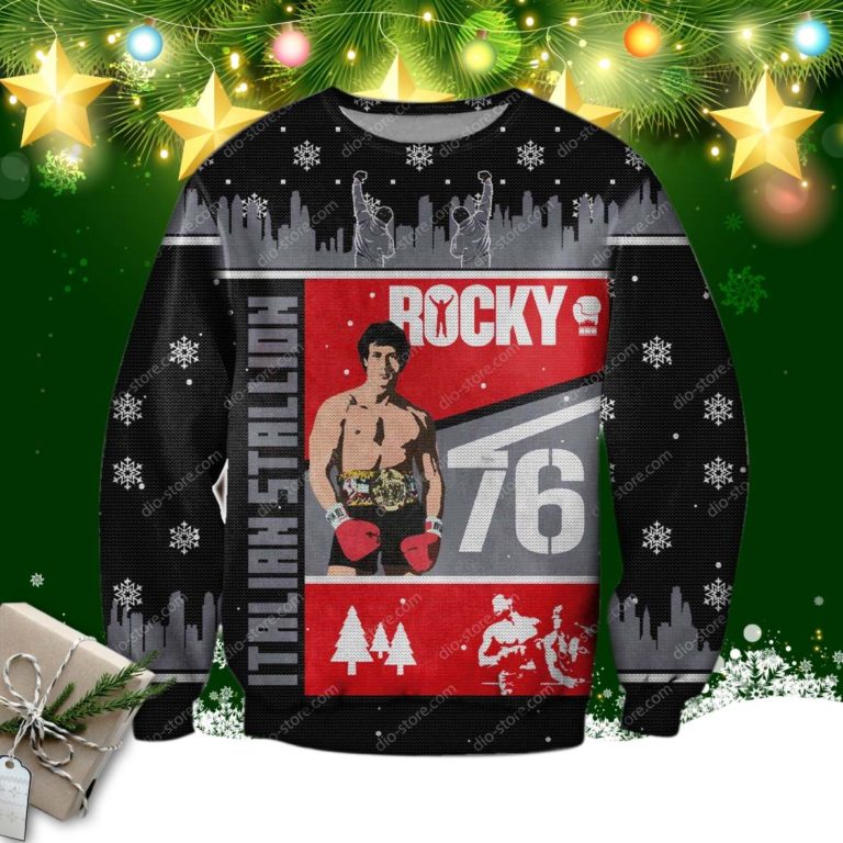 Rocky Balboa 3d Print Ugly Christmas Sweatshirt