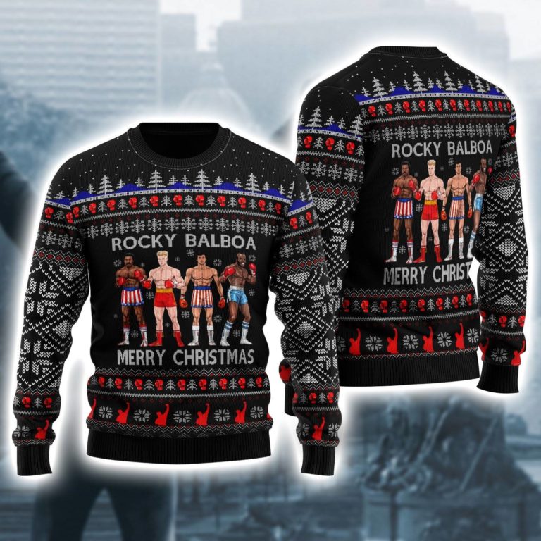 Rocky Balboa 3D Printed Ugly Christmas Sweatshirt