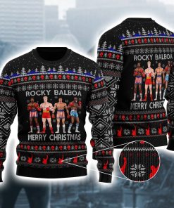 Rocky Balboa 3D Printed Ugly Christmas Sweatshirt Rocky Balboa 3D Printed Ugly Christmas Sweatshirt