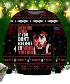 Rocky Knitting Pattern 3d Print Ugly Christmas Sweater