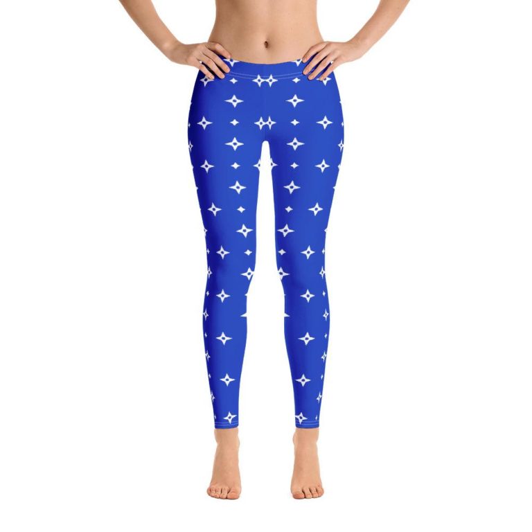 Royal Blue Stars High Waisted Leggings