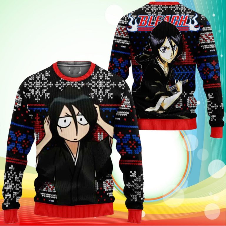 Rukia Kuchiki Ugly Christmas Sweater Anime Bleach Xmas Gifts