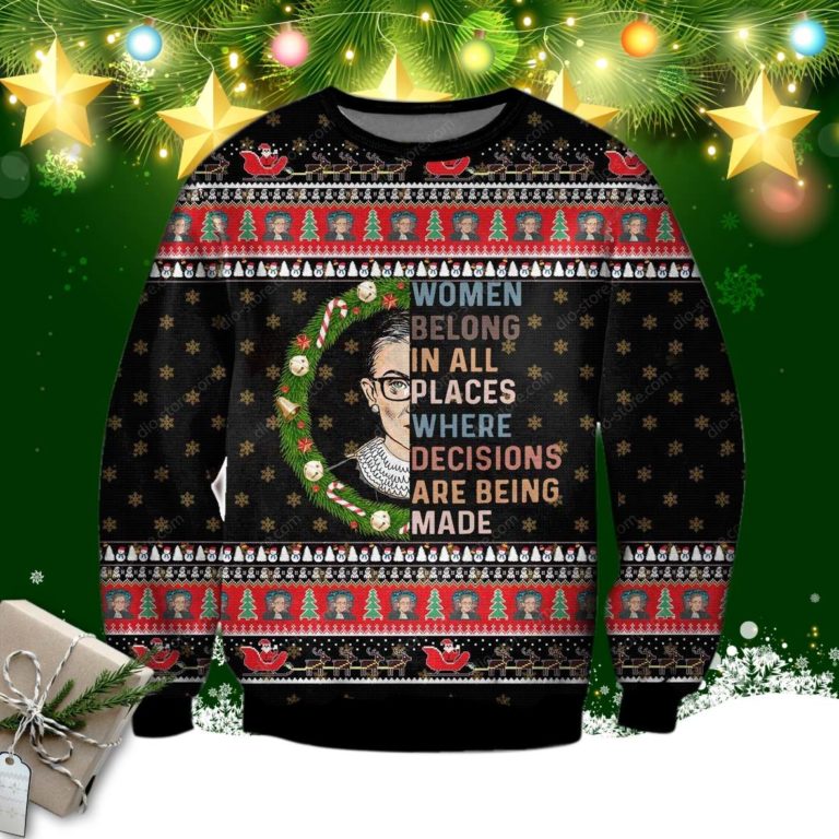 Ruth Bader Ginsburg Ugly Christmas Sweatshirt RBSW110