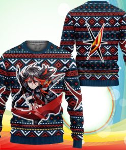 Ryuko Matoi Ugly Christmas Sweater Anime Kill La Kill Xmas Gifts