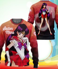 Sailor Mars Rei Hino Sweatshirt Sailor Moon Anime Sweater