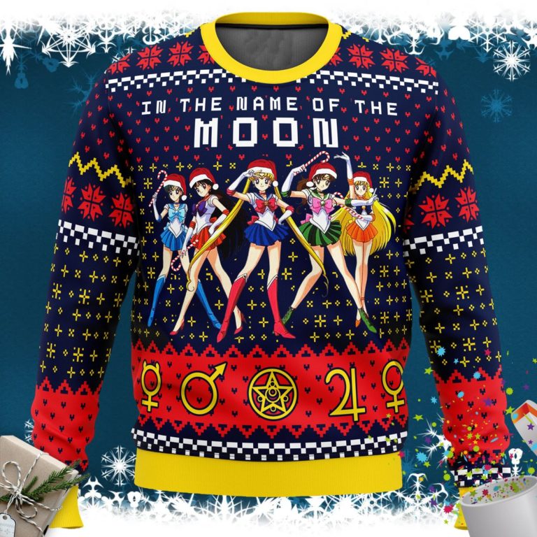 Sailor Moon In the Name of the Moon Ugly Christmas Sweater