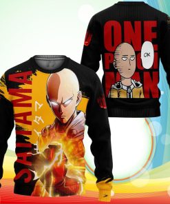 Saitama Sweatshirt Funny and Cool One Punch Man Anime Sweater
