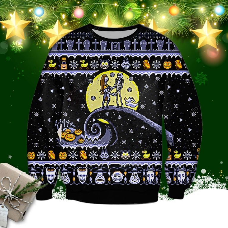 Sally And Jack Knitting Pattern 3d Print Ugly Sweater