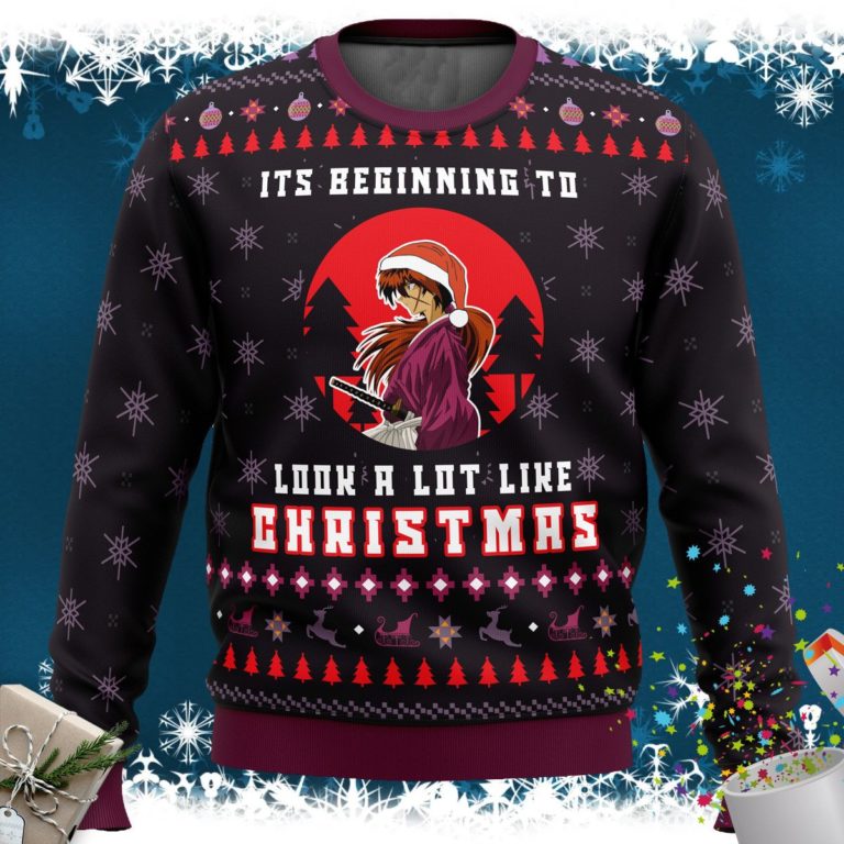 Samurai X Its Beginning To Look a Lot Like Christmas Ugly Christmas Sweater