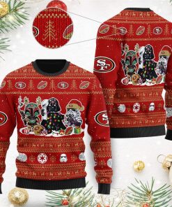 San Francisco 49ers Star Wars Ugly Christmas Sweater Darth Vader Boba Fett Stormtrooper San Francisco 49ers Star Wars Ugly Christmas Sweater Darth Vader Boba Fett Stormtrooper