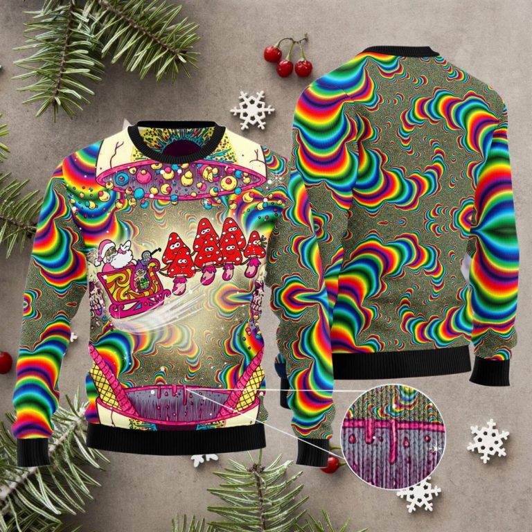 Santa And Mushroom Ugly Sweater