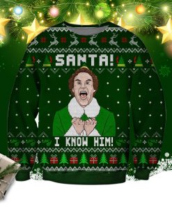 Santa I Know Him Knitting Pattern 3d Print Ugly Christmas Sweater