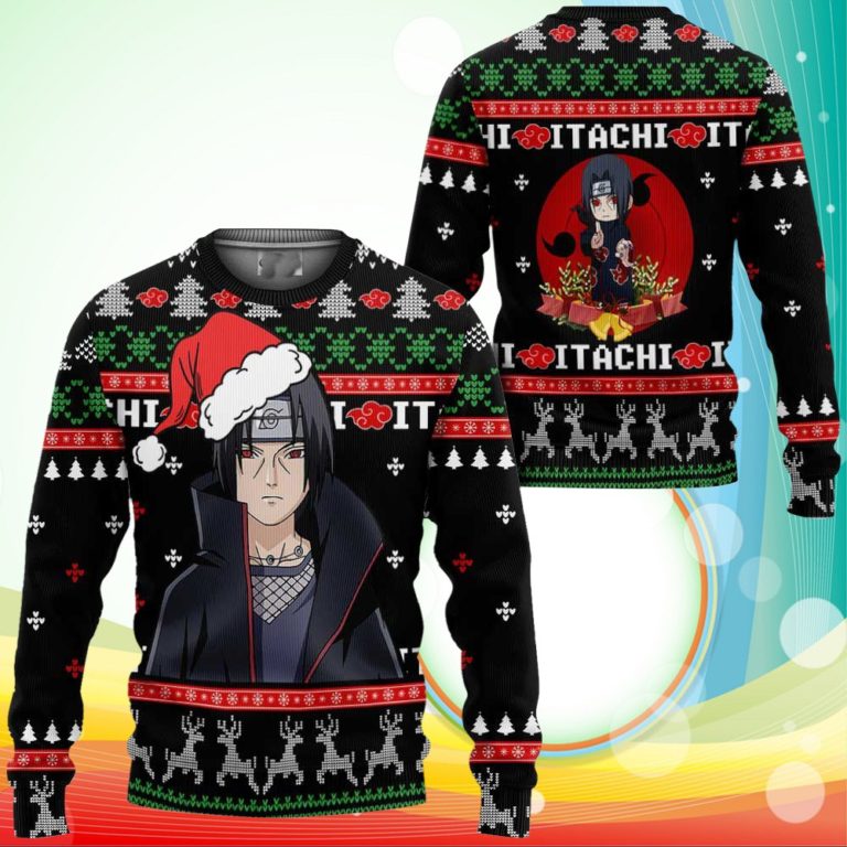 Santa Itachi Ugly Christmas Sweater Naruto Anime Xmas Gifts