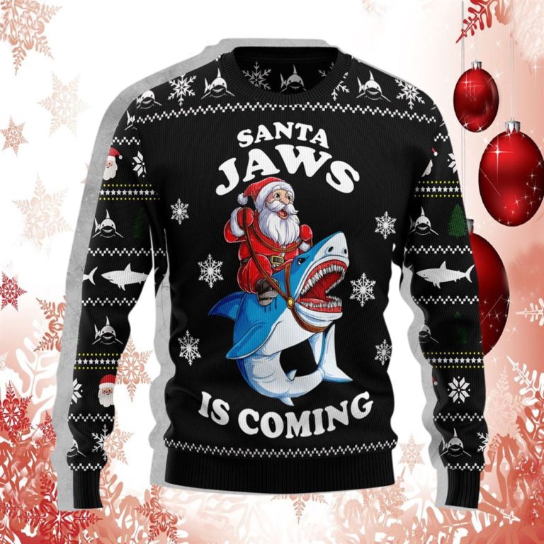 Santa Jaws Ugly Sweater, Sweatshirt