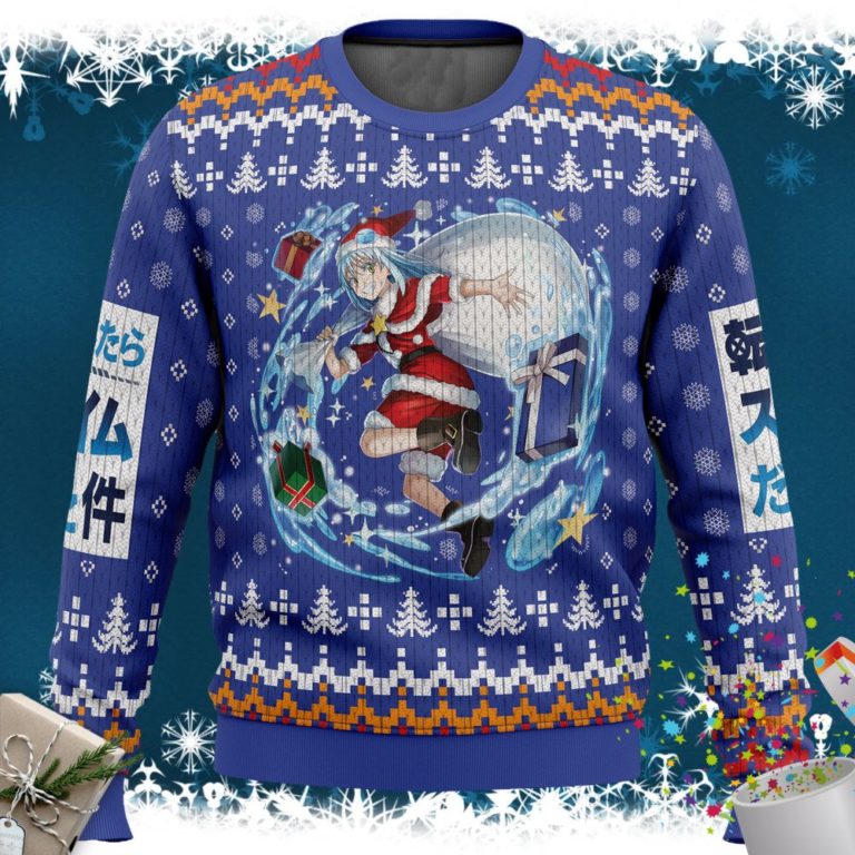 Santa Rimuru That time I got reincarnated as a slime Christmas Sweater