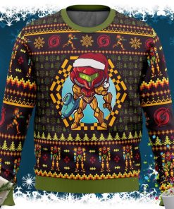 Santa Samus Aran Metroid Ugly Christmas Sweater