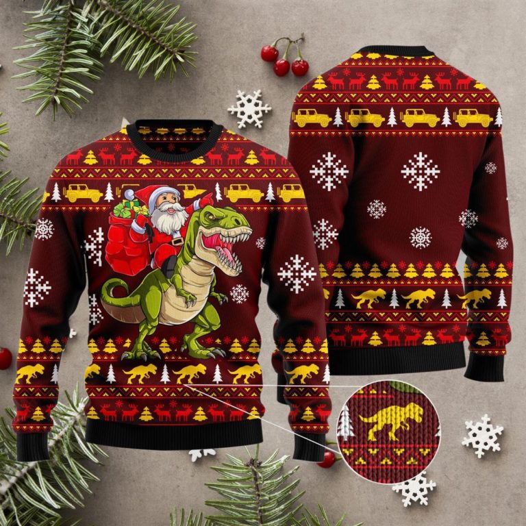 Santassic Park Christmas Ugly Sweater