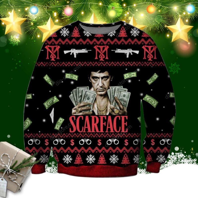 scarface ugly sweater