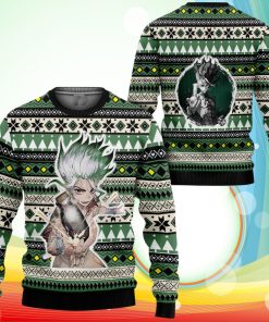 Senku Ishigami Ugly Christmas Sweater Anime Dr Stone Xmas Gifts