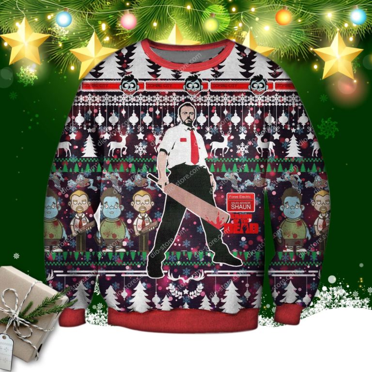 Shaun Of The Dead 2004 3d Print Ugly Christmas Sweater