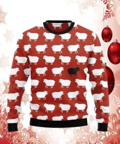 Sheep Black And White Ugly Sweater, Sweatshirt