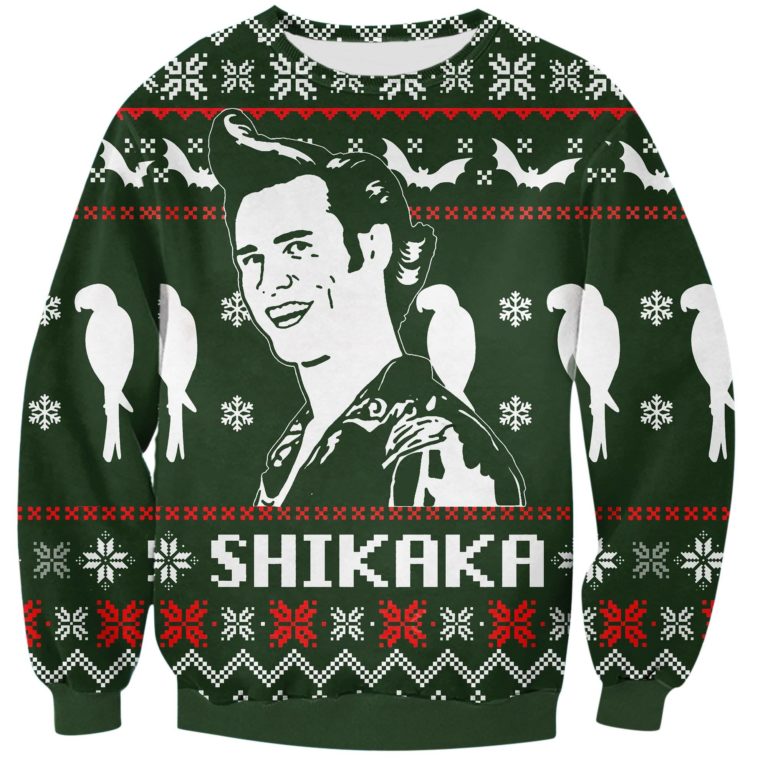 Shikaka Knitting Print Ugly Christmas Sweatshirt