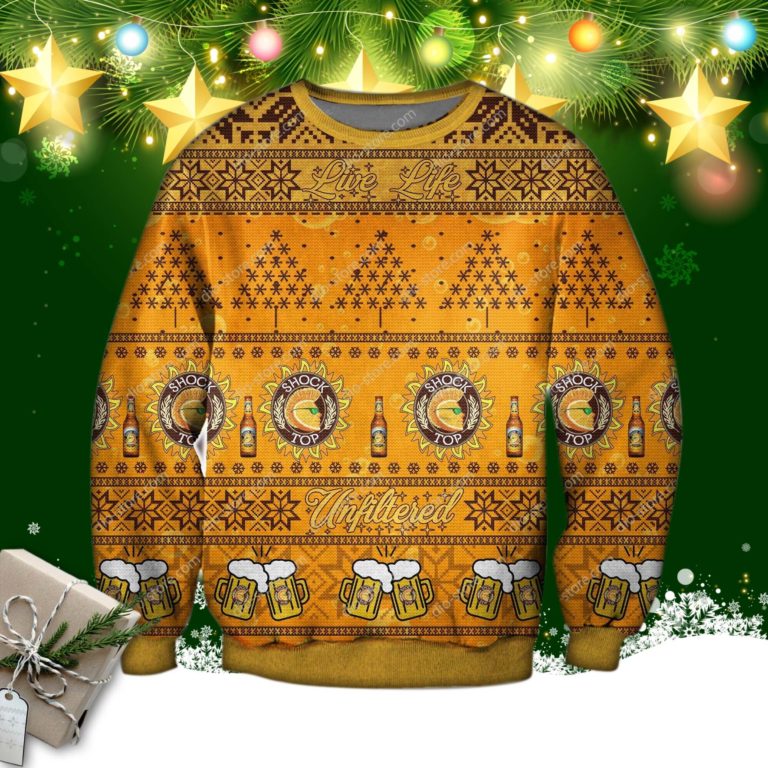 Shock Top Beer Knitting Pattern 3d Print Ugly Sweatshirt