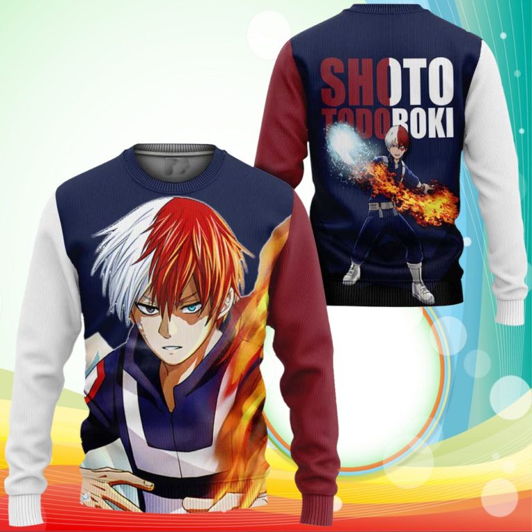 Shoto Todoroki Sweatshirt Ice & Fire My Hero Academia Anime 3D Printed Sweater