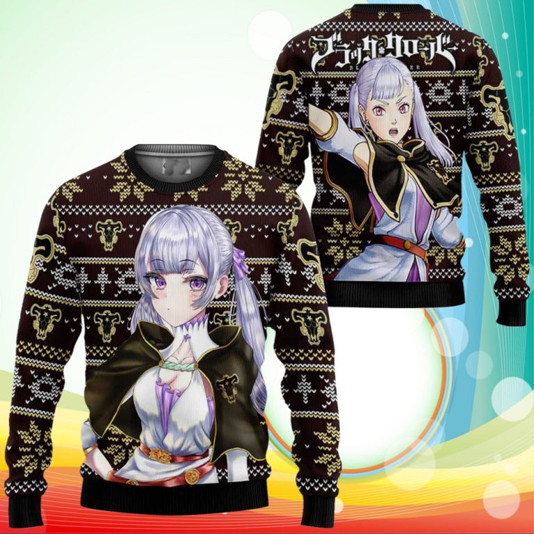 Silva Noelle Ugly Christmas Sweater Anime Black Clover Xmas Gifts