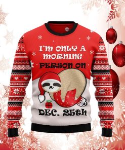 Sloth Morning Christmas Ugly Sweater Sloth Morning Christmas Ugly Sweater