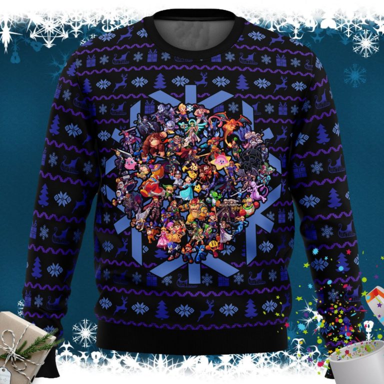 Smash Bros Christmas Brawl Ugly Christmas Sweater