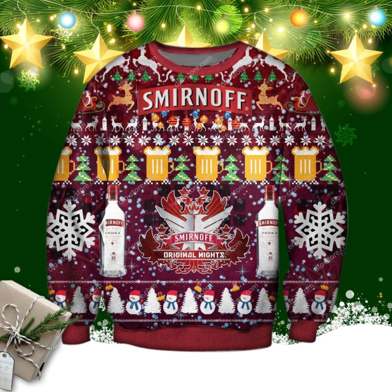 Smirnoff Vodka Wine 3d Print Ugly Sweater