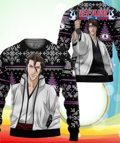 Sosuke Aizen Ugly Christmas Sweater Anime Bleach Xmas Gifts