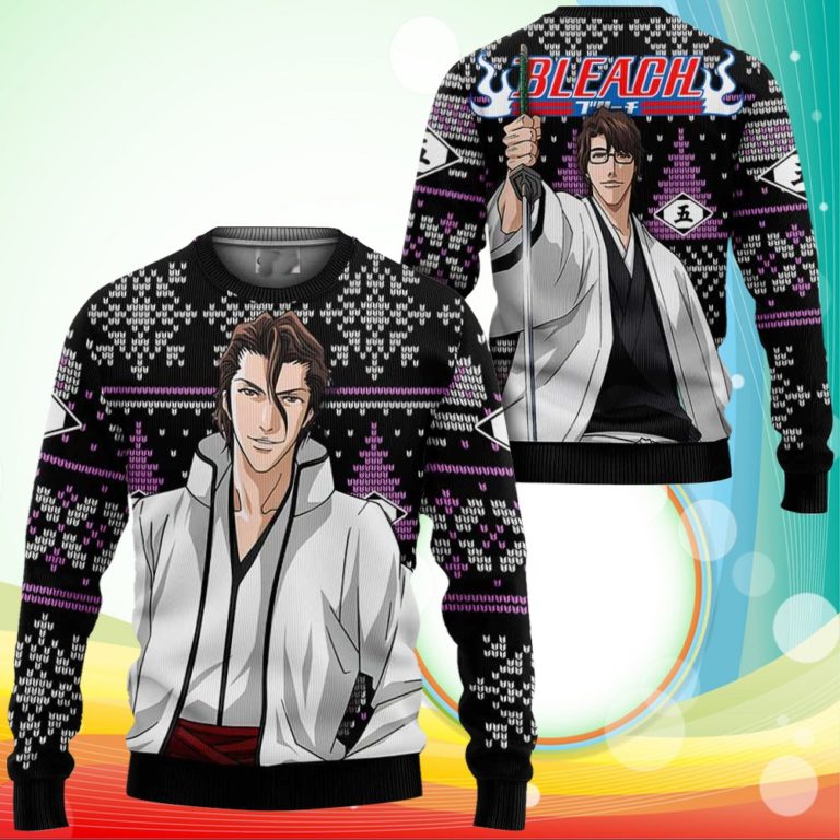 Sosuke Aizen Ugly Christmas Sweater Anime Bleach Xmas Gifts