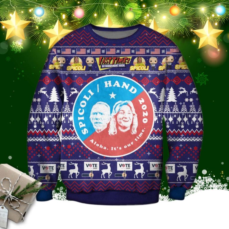 Spicoli 2020 Aloha It’s Our Time 3d Print Ugly Sweater
