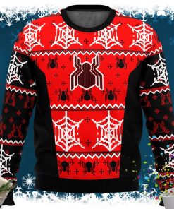 Spiderman Uniform Ugly Christmas Sweater Spiderman Uniform Ugly Christmas Sweater