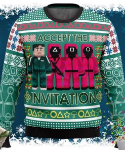Squid Game Invitation Ugly Christmas Sweater