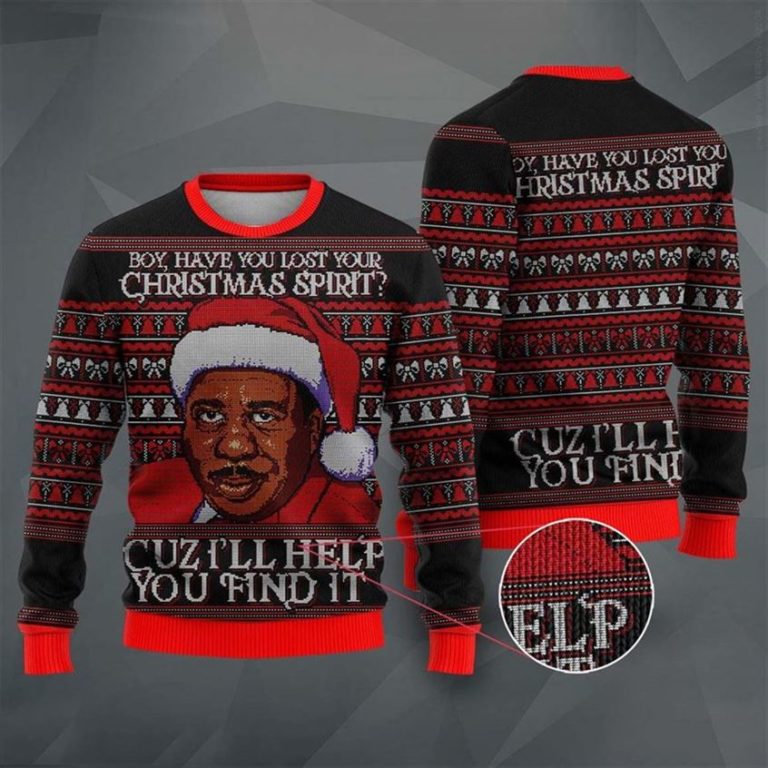 Stanley Hudson Lost Your Spirit The Office Ugly Christmas Sweater
