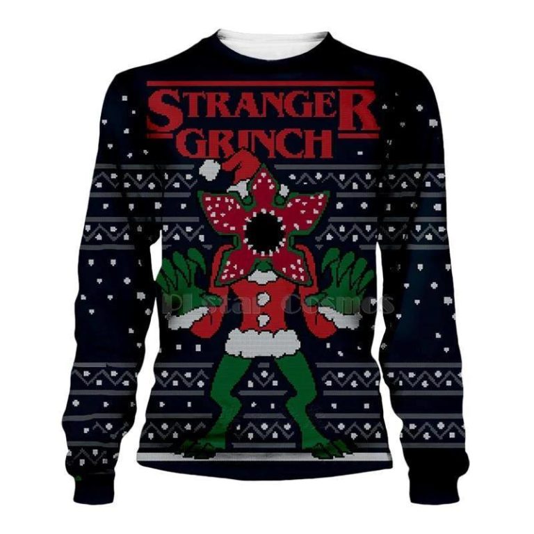 Stranger Things Ugly Christmas All Over Print Sweatshirt