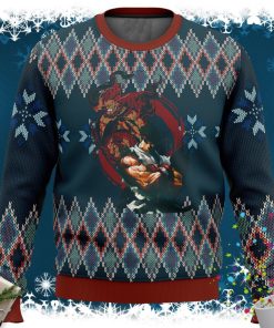 Street Fighter Ryu and Akuma Ugly Christmas Sweater