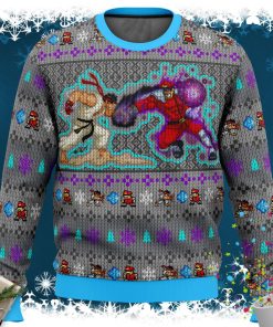 Street Fighter Ryu Vs. M. Bison Ugly Christmas Sweater