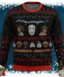 Studio Ghibli No Face Spirited Away Ugly Christmas Sweater