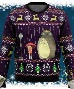 Studio Ghibli Totoro Rain Miyazaki Ugly Christmas Sweater