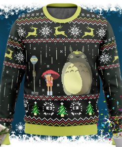 Studio Ghibli Totoro Rain Ugly Christmas Sweater