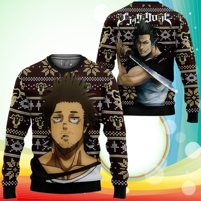 Sukehiro Yami Ugly Christmas Sweater Anime Black Clover Xmas Gifts